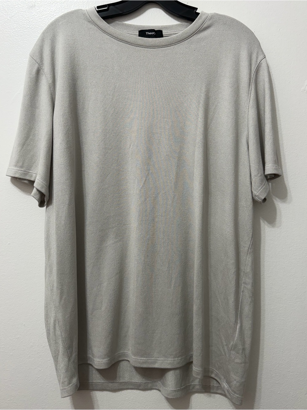 Theory Men's Short-Sleeve Crew Neck T-Shirt in Light Gray